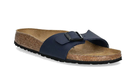 BIRKENSTOCK - Mule MADRID Nubuck - Bleu marine