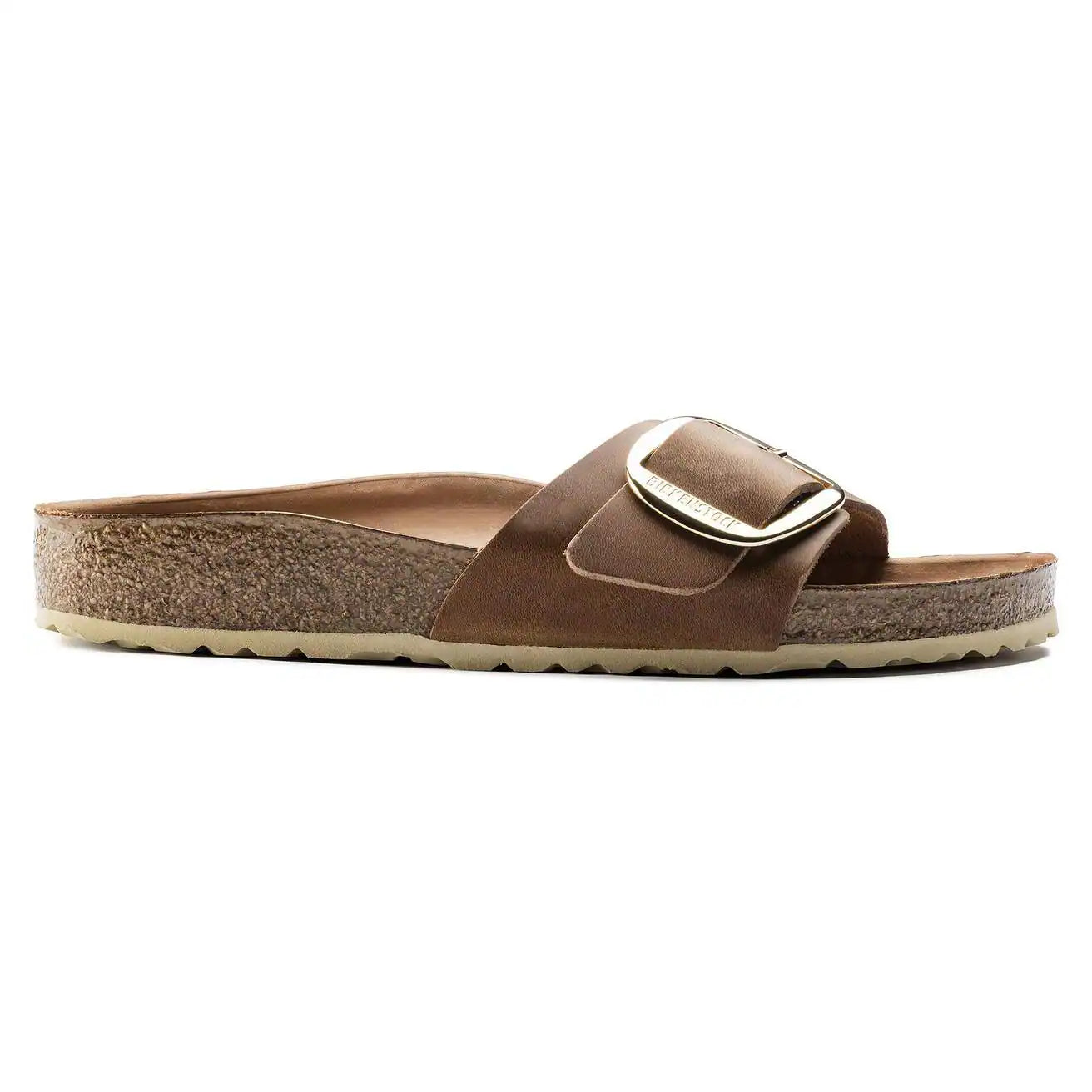 BIRKENSTOCK - Mule MADRID - Grosse boucle - Cuir huilé - Cognac