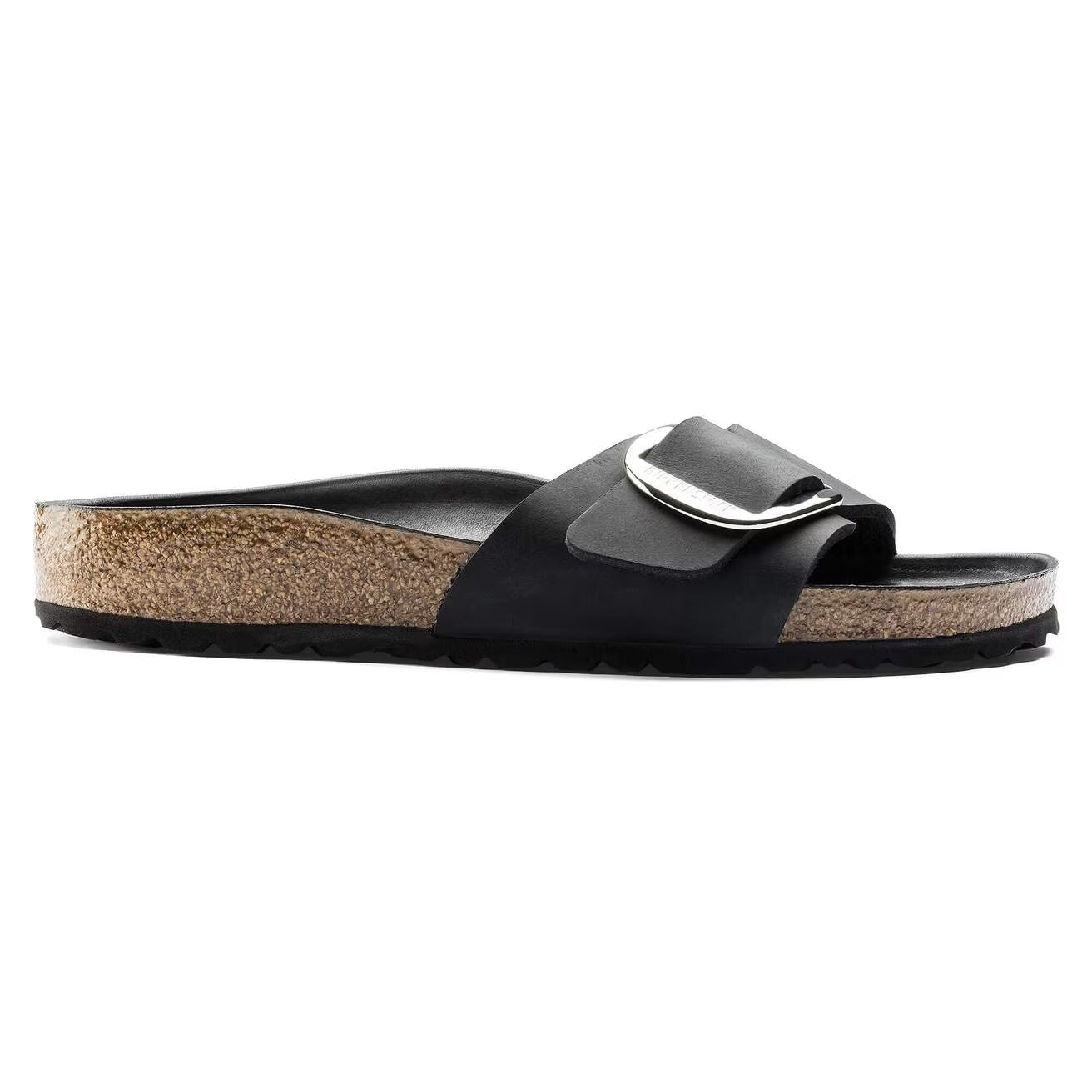 BIRKENSTOCK - Mule MADRID - Grosse boucle - Cuir huilé - Noir