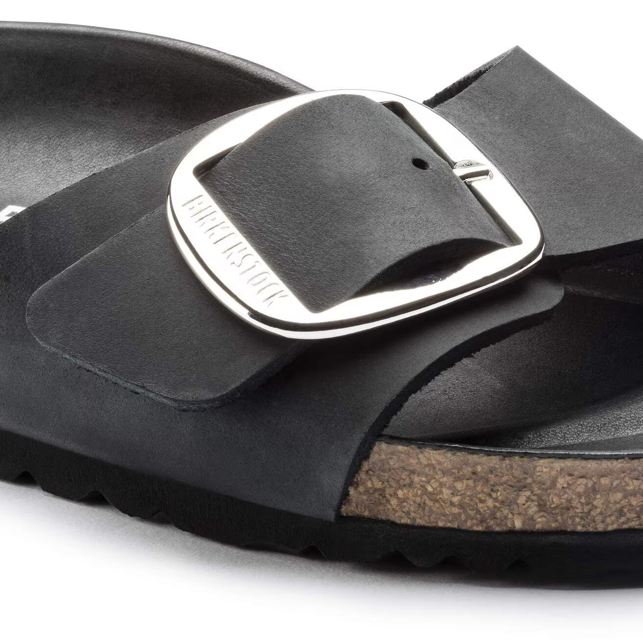BIRKENSTOCK - Mule MADRID - Grosse boucle - Cuir huilé - Noir