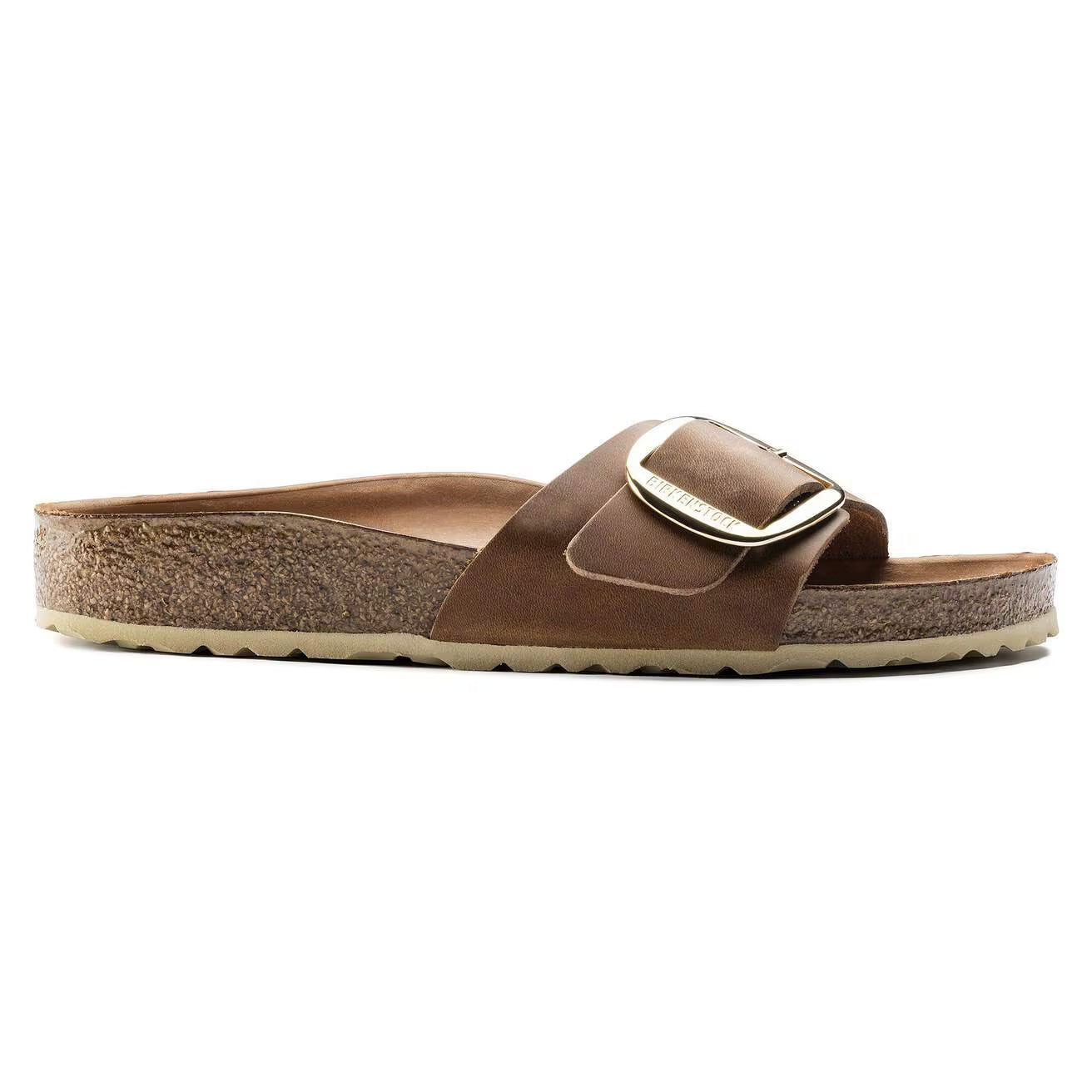 BIRKENSTOCK - Mules MADRID - Grosse boucle - Cuir huilé - Cognac