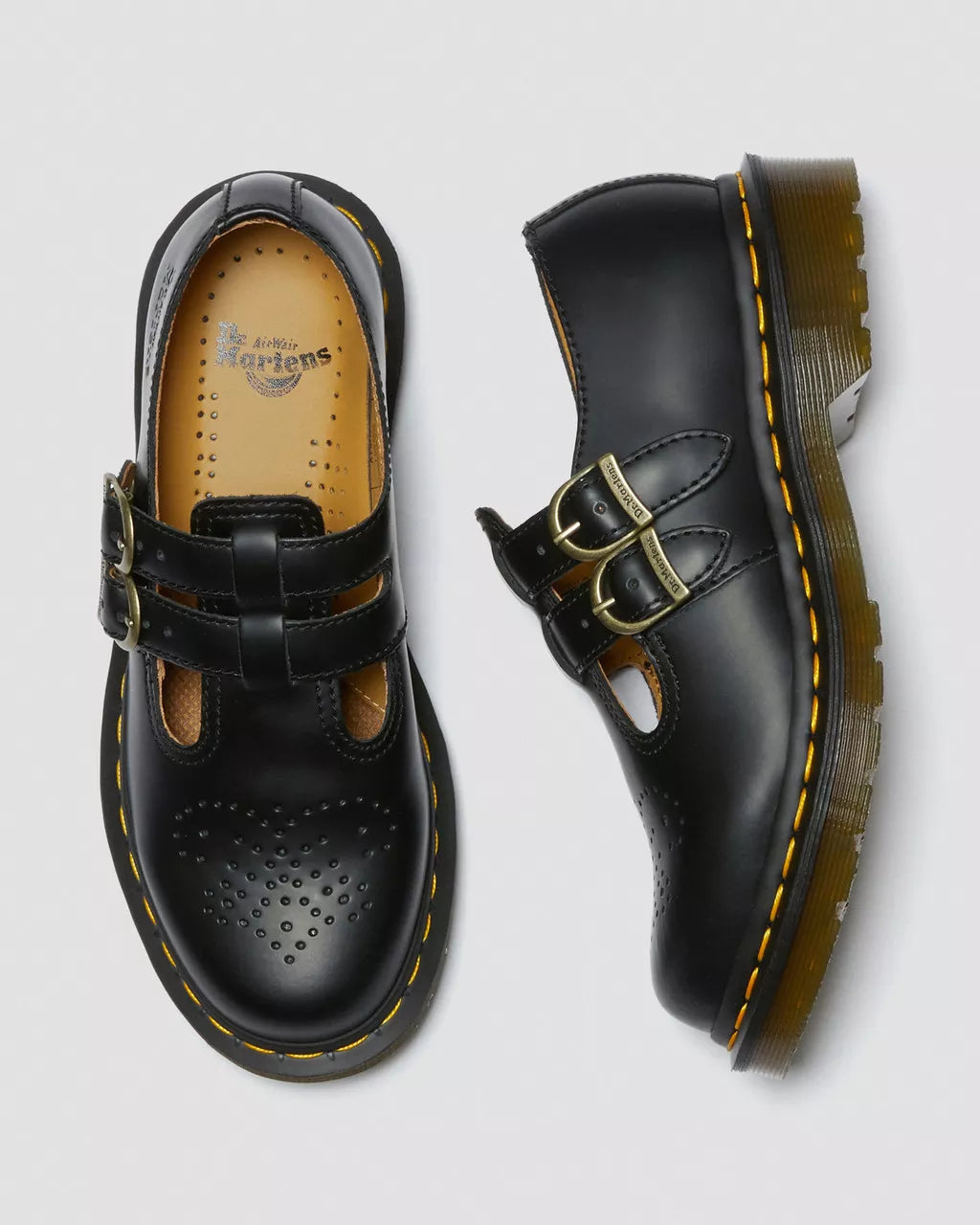 DR. MARTENS - Babies 8065 MARY JANE - Cuir smooth - Noir