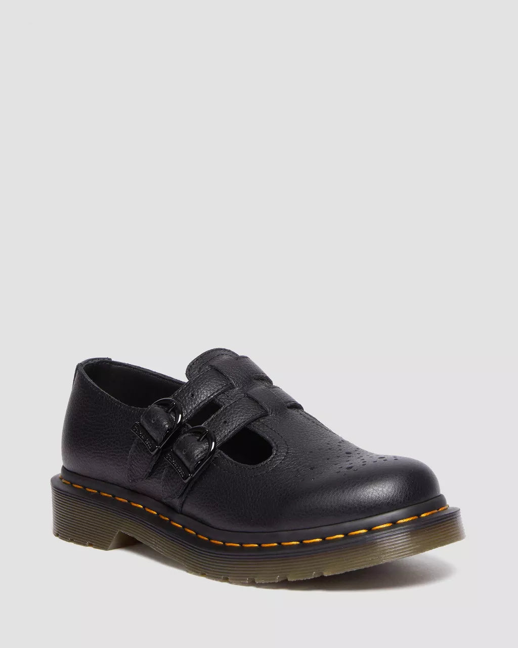 DR. MARTENS - Babies MARY JANE - Cuir Virginia - Noir