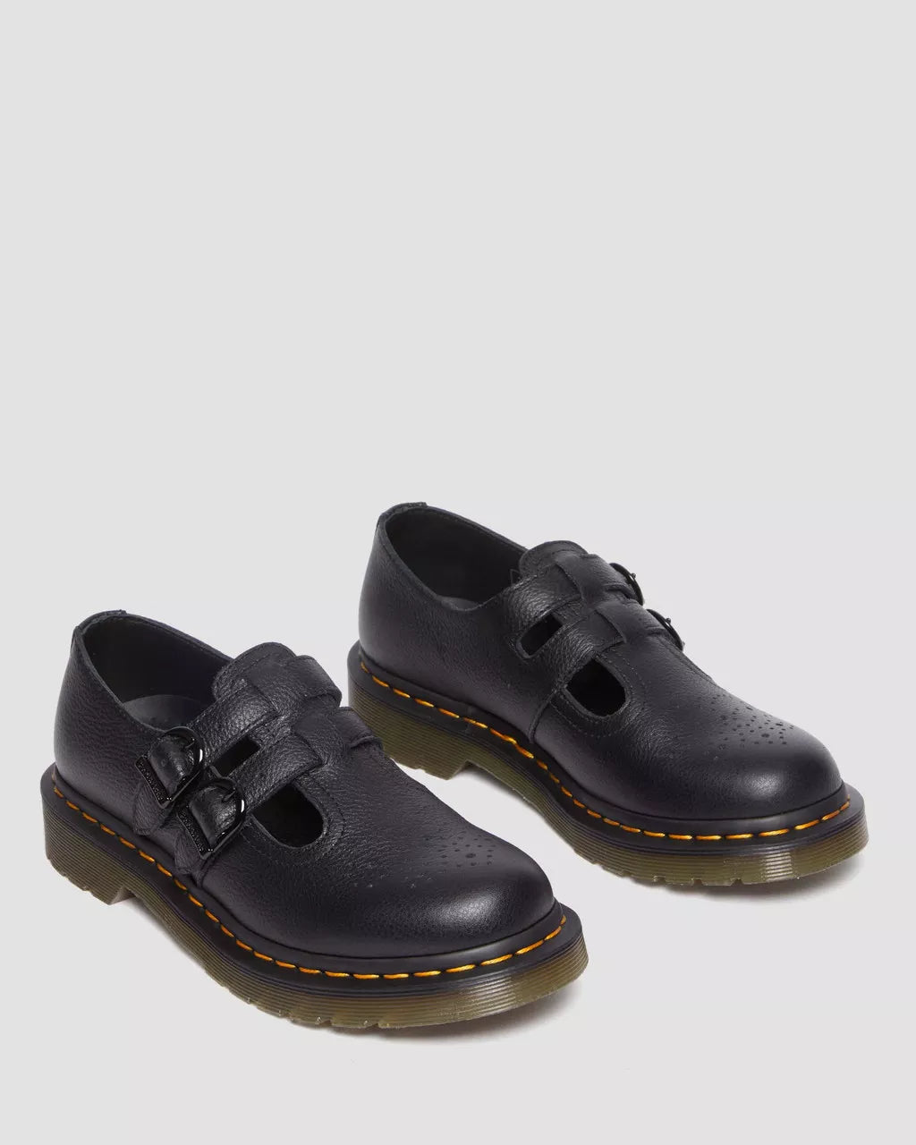 DR. MARTENS - Babies MARY JANE - Cuir Virginia - Noir