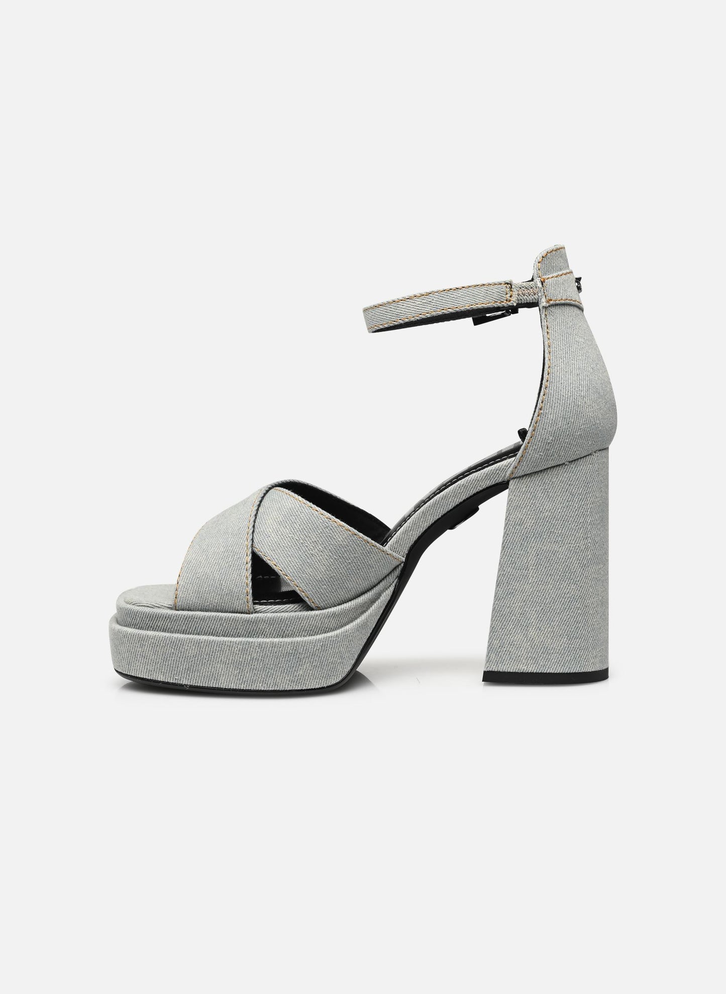 BUFFALO - Sandales à talons MAY CROSS - Bleu jean