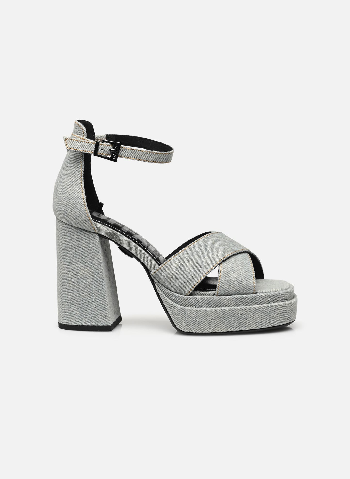 BUFFALO - Sandales à talons MAY CROSS - Bleu jean