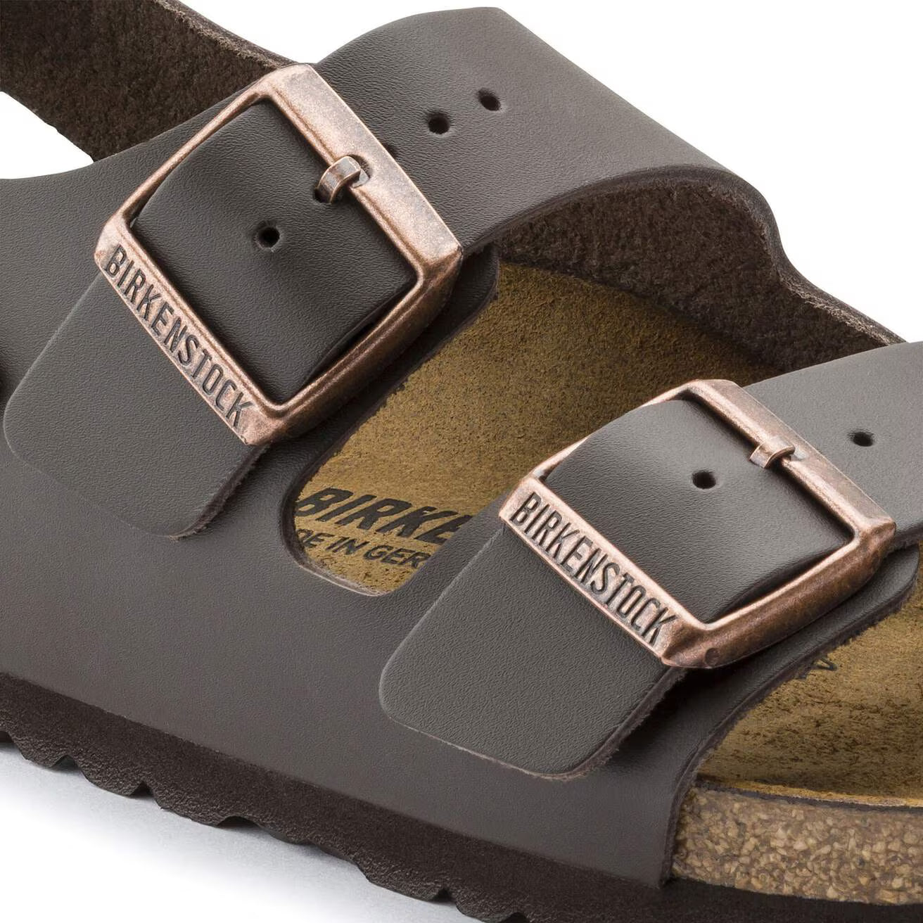 BIRKENSTOCK - Sandale MILANO - Cuir naturel - Dark brown
