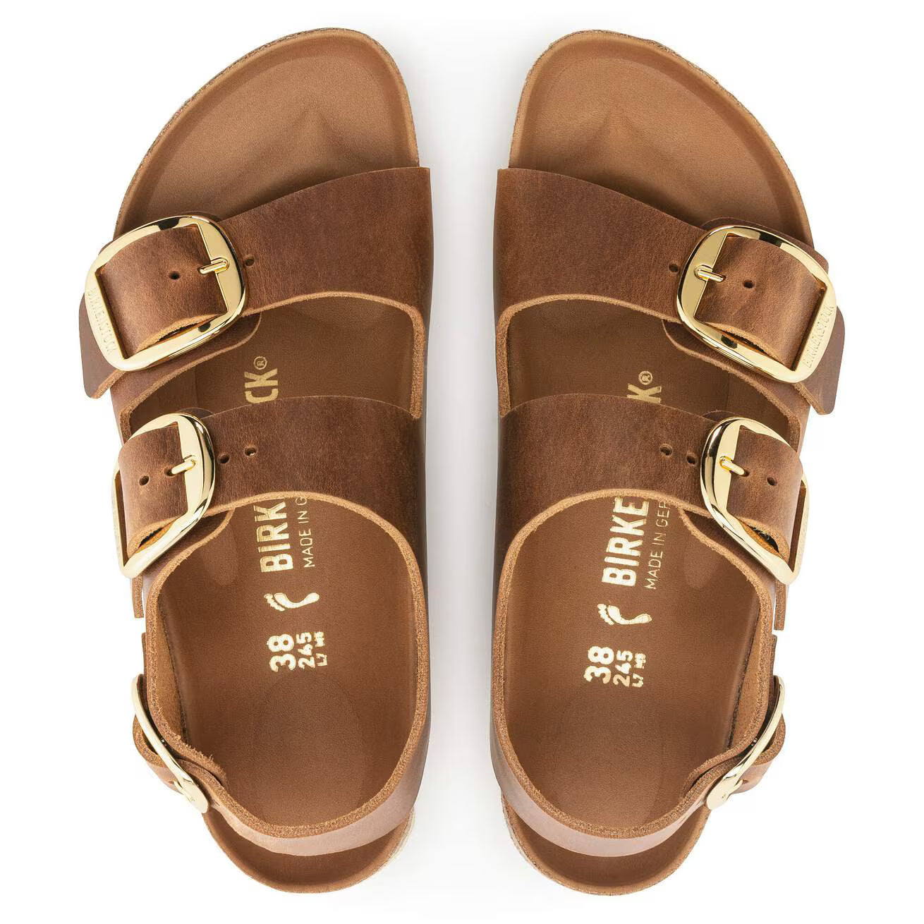 BIRKENSTOCK - Sandale MILANO - Grosse boucle - Cognac