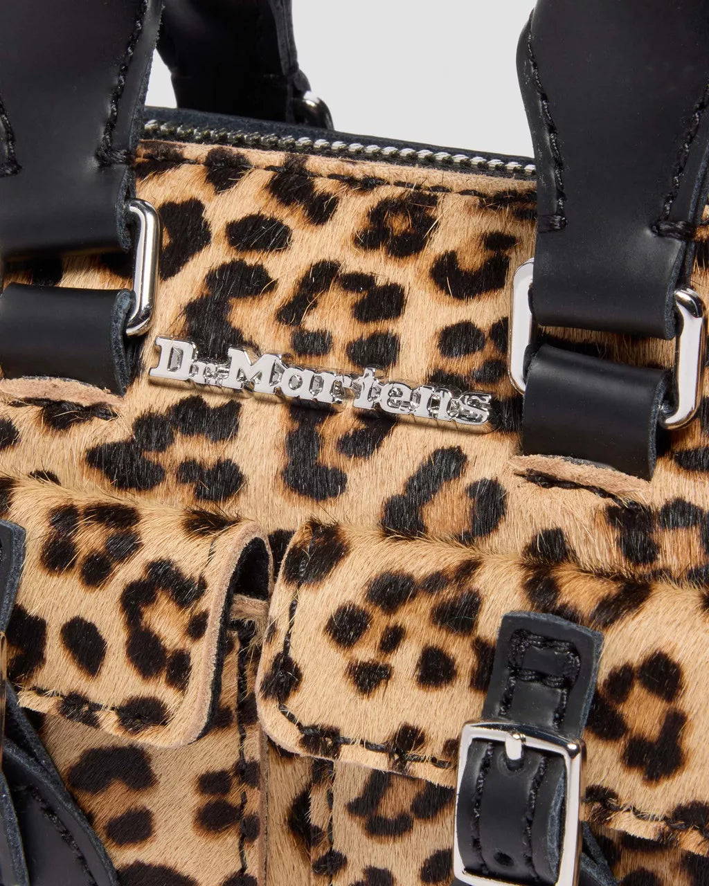 DR. MARTENS - Mini sac à main - Cuir kiev - Léopard