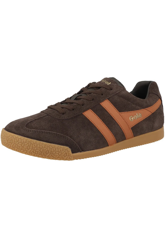 GOLA - Basket HARRIER - Daim - Dark brown/Moody orange