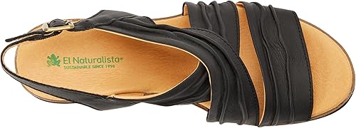EL NATURALISTA - Sandales N5117 LEAVES - Cuir - Noir