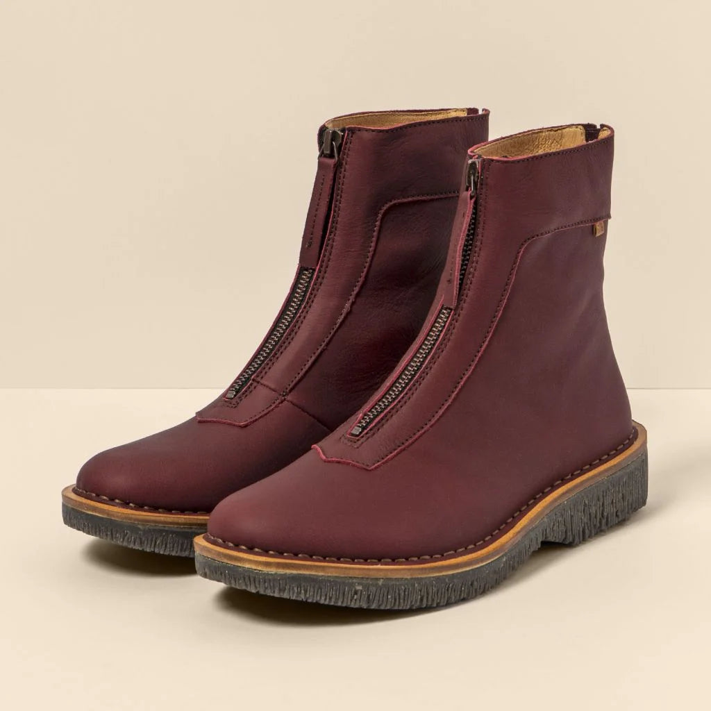 EL NATURALISTA - Bottines N5581 VOLCANO - Cuir de veau - Bordeaux