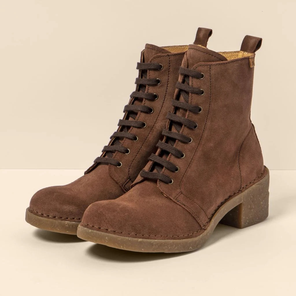 EL NATURALISTA - Bottines N5660 TICINO - Suédé - Chocolat