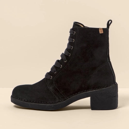 EL NATURALISTA - Bottines N5666 TICINO - Suédé de veau - Noir
