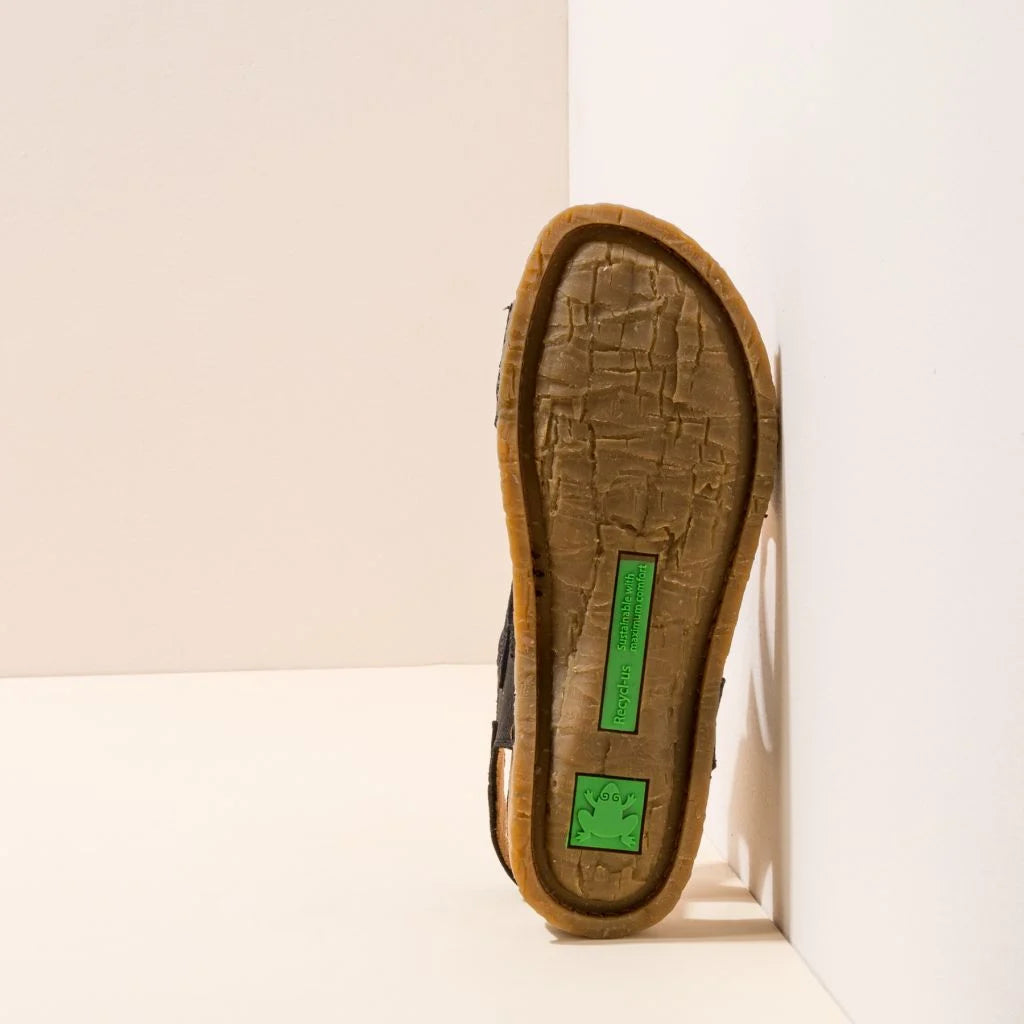 EL NATURALISTA - Sandales N5810 PANGLAO - Nubuck lavé de veau - Noir