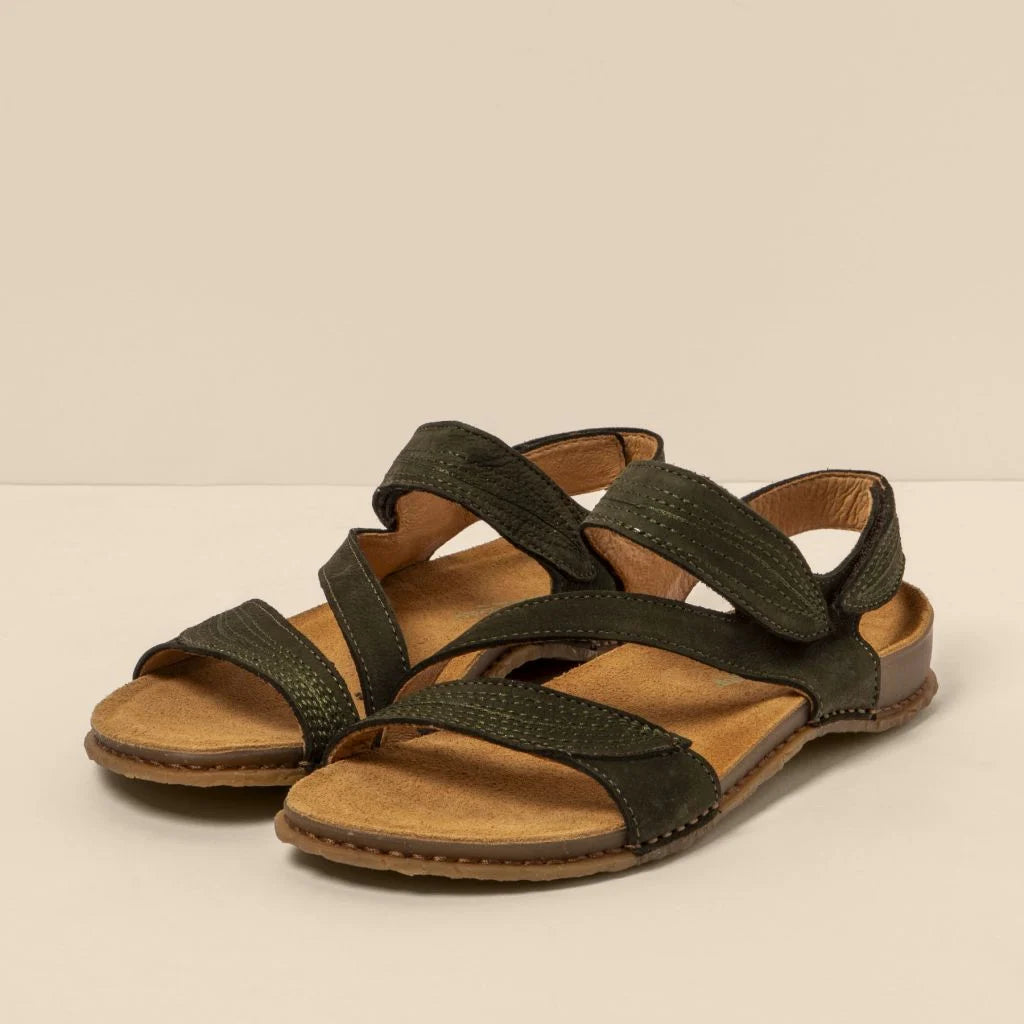 EL NATURALISTA - Sandales N5810 PANGLAO - Nubuck lavé de veau - Kaki