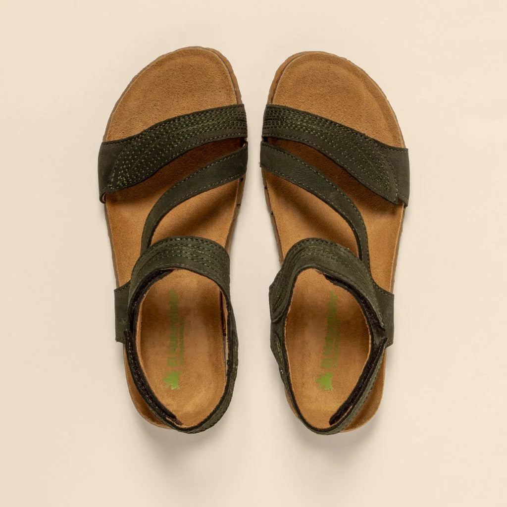 EL NATURALISTA - Sandales N5810 PANGLAO - Nubuck lavé de veau - Kaki