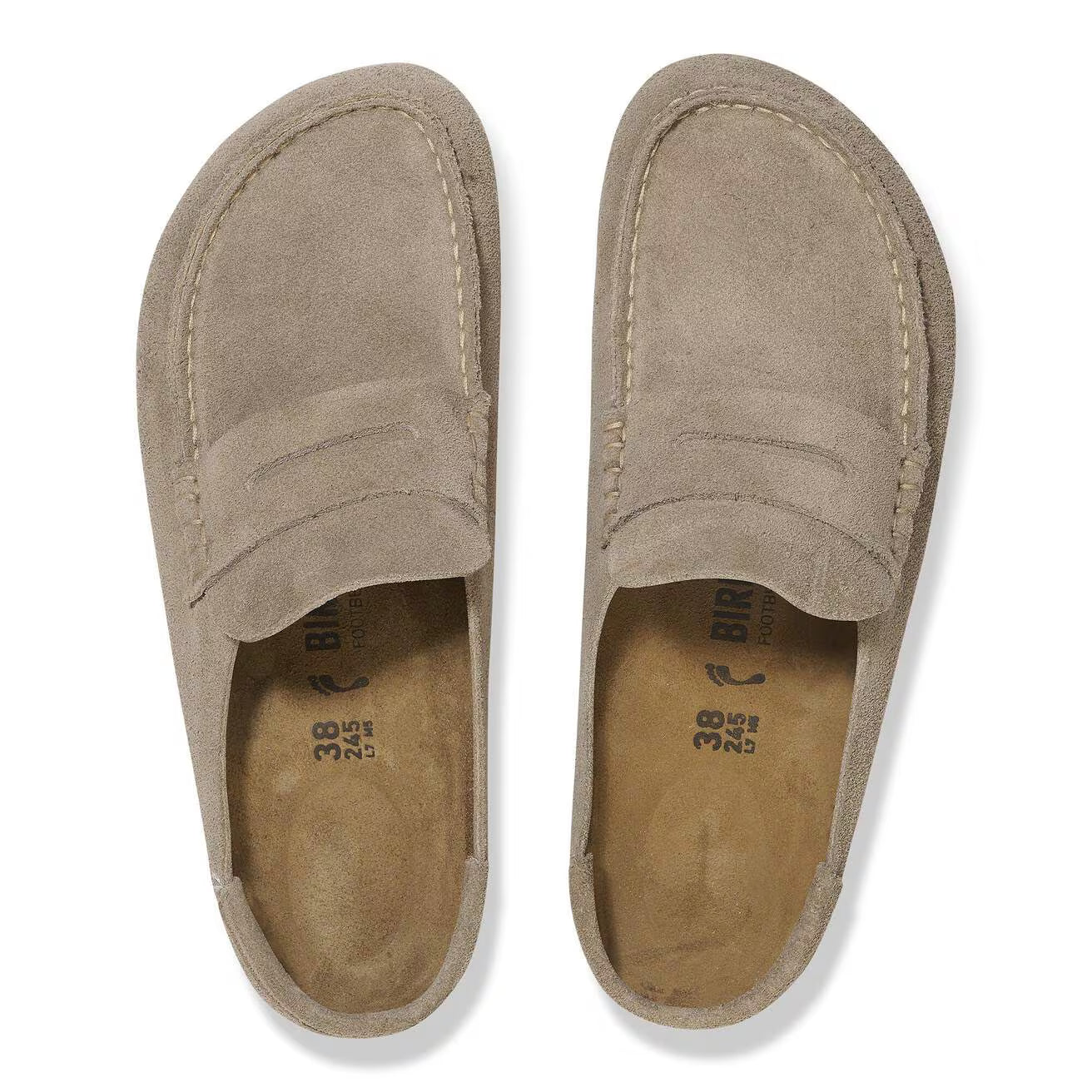 BIRKENSTOCK - Mocassin NAPLES WRAPPED - Suède - Taupe
