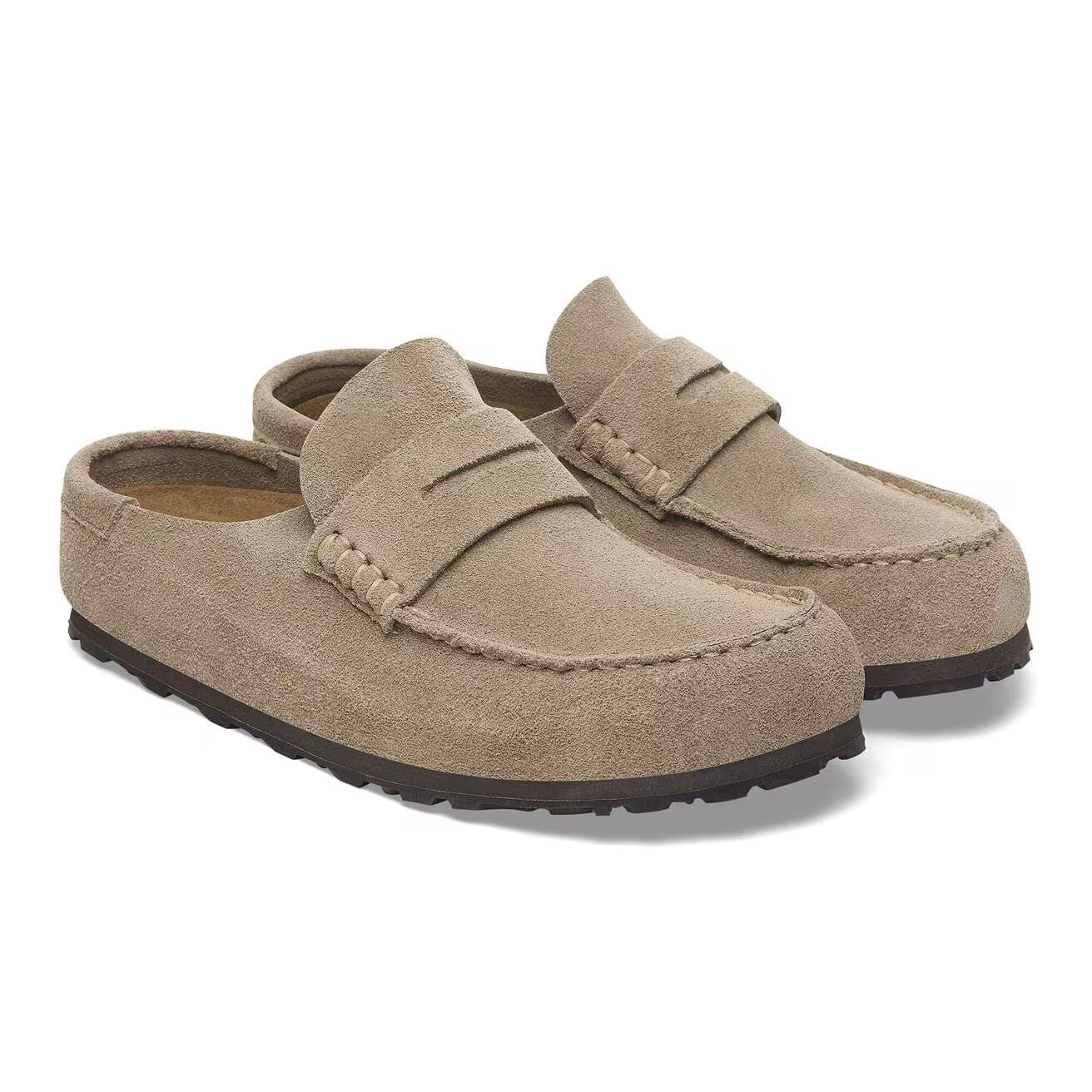 BIRKENSTOCK - Mocassin NAPLES WRAPPED - Suède - Taupe