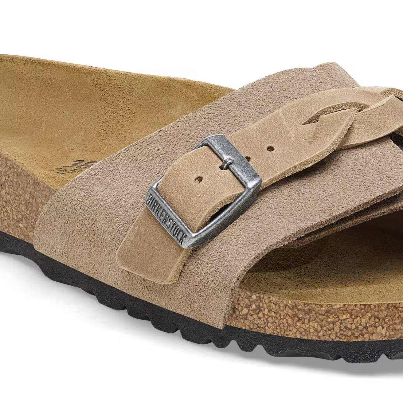 BIRKENSTOCK - Mule OITA tressée - Suède - Taupe