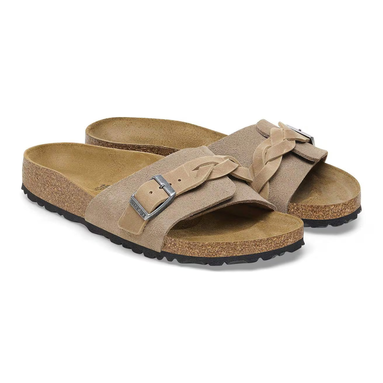 BIRKENSTOCK - Mule OITA tressée - Suède - Taupe