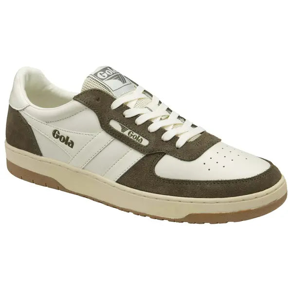 GOLA - Basket HAWK - Cuir - Offwhite/Khaki