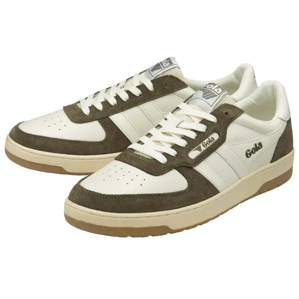 GOLA - Basket HAWK - Cuir - Offwhite/Khaki
