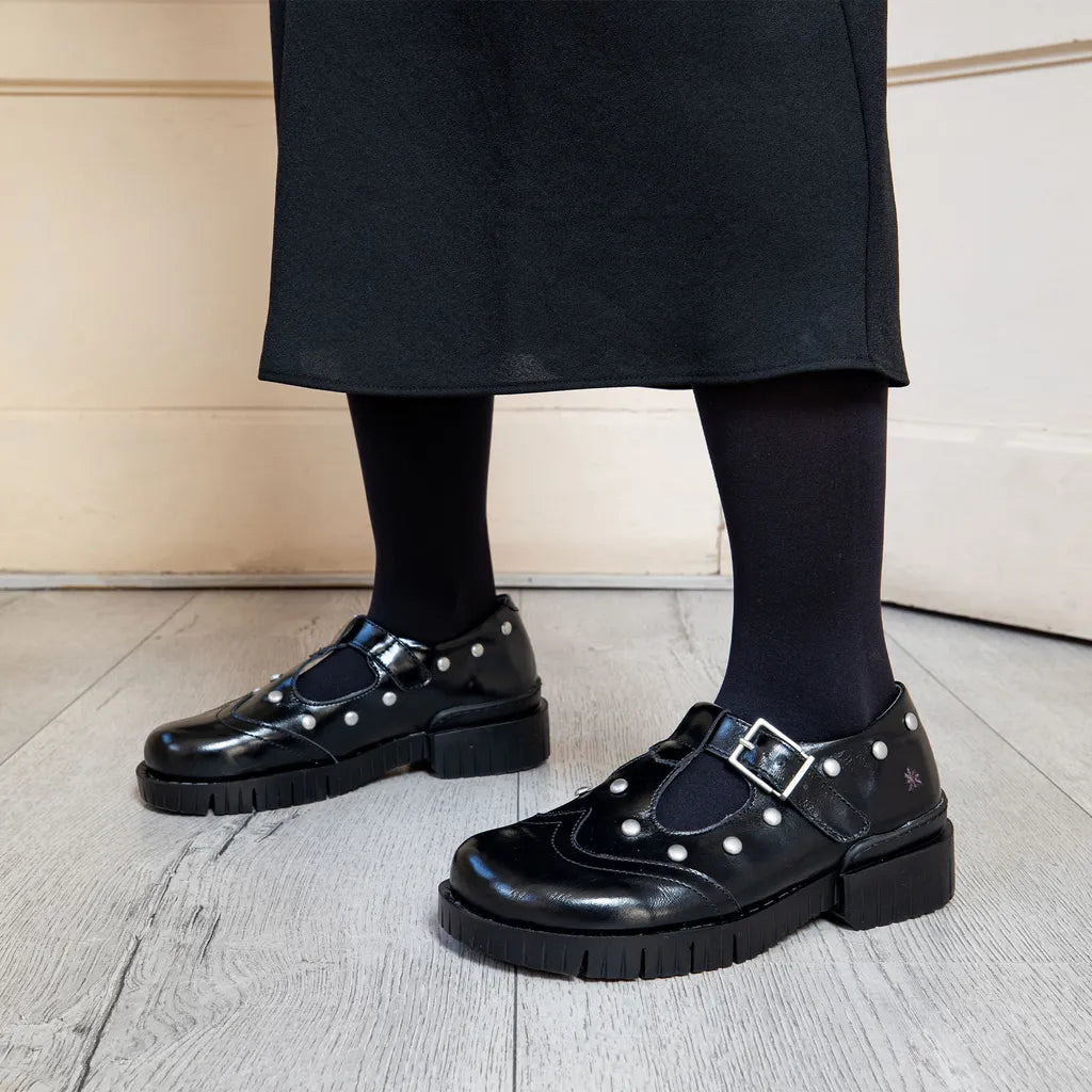 ART COMPANY - Babies Oxford - Noir brillant