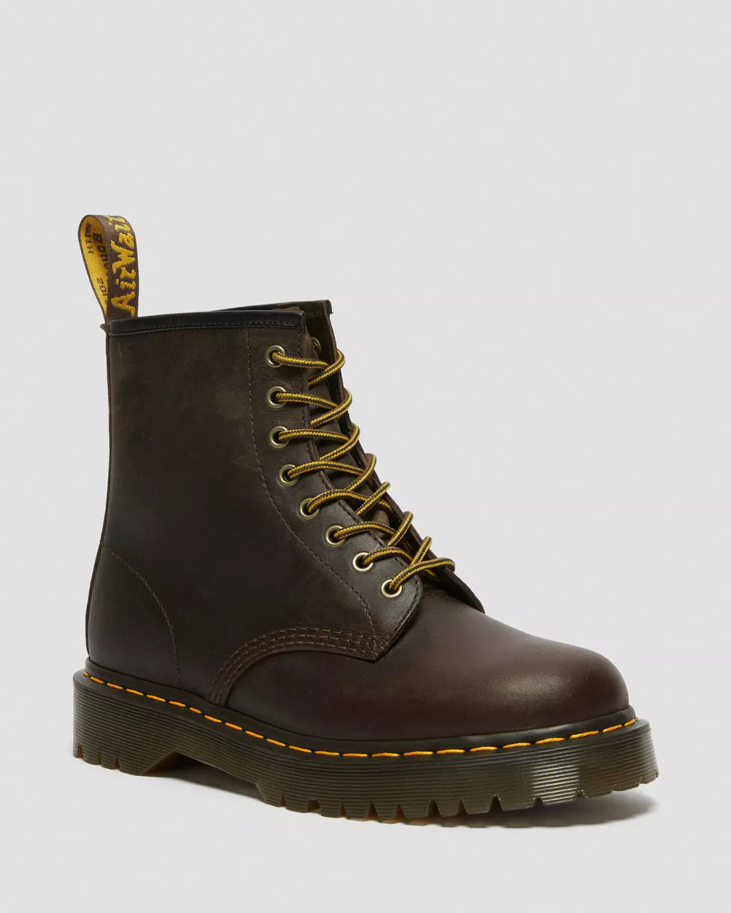 DR. MARTENS - Bottines PASCAL BEX - Crazy Horse - Marron foncé