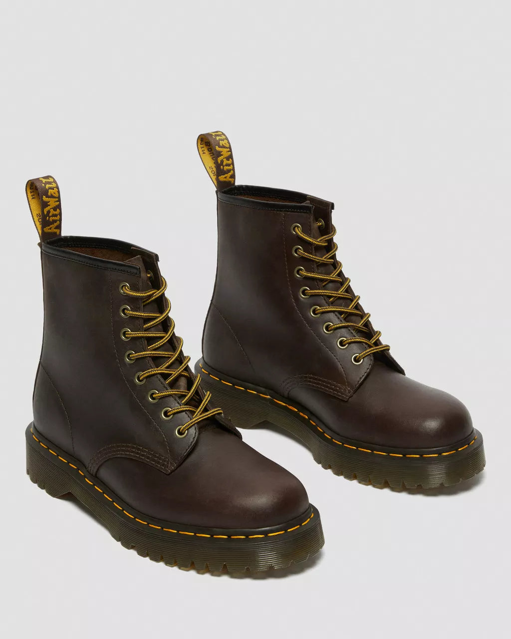 DR. MARTENS - Bottines PASCAL BEX - Crazy Horse - Marron foncé