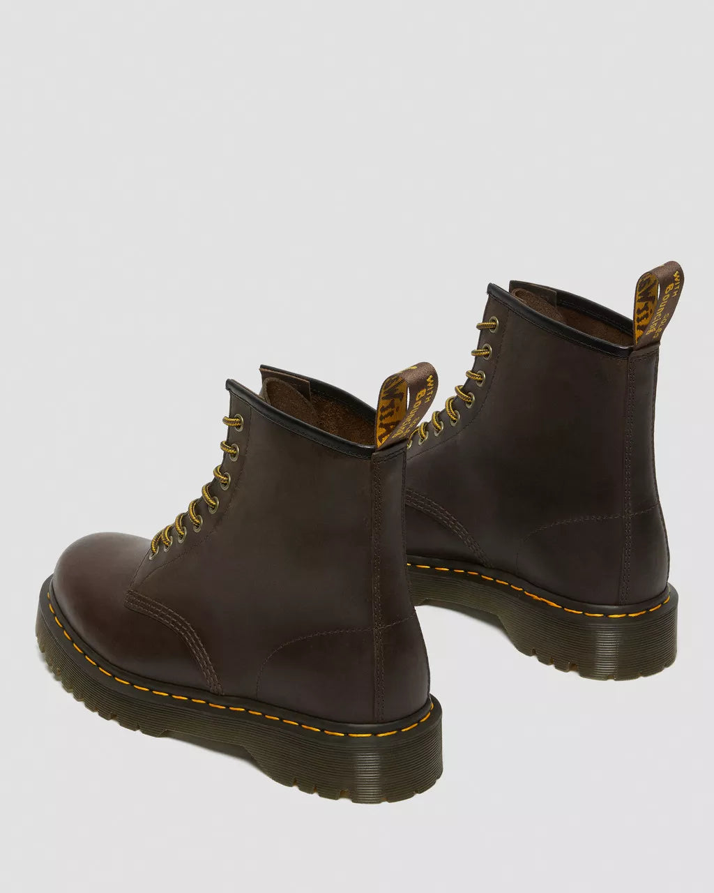 DR. MARTENS - Bottines PASCAL BEX - Crazy Horse - Marron foncé