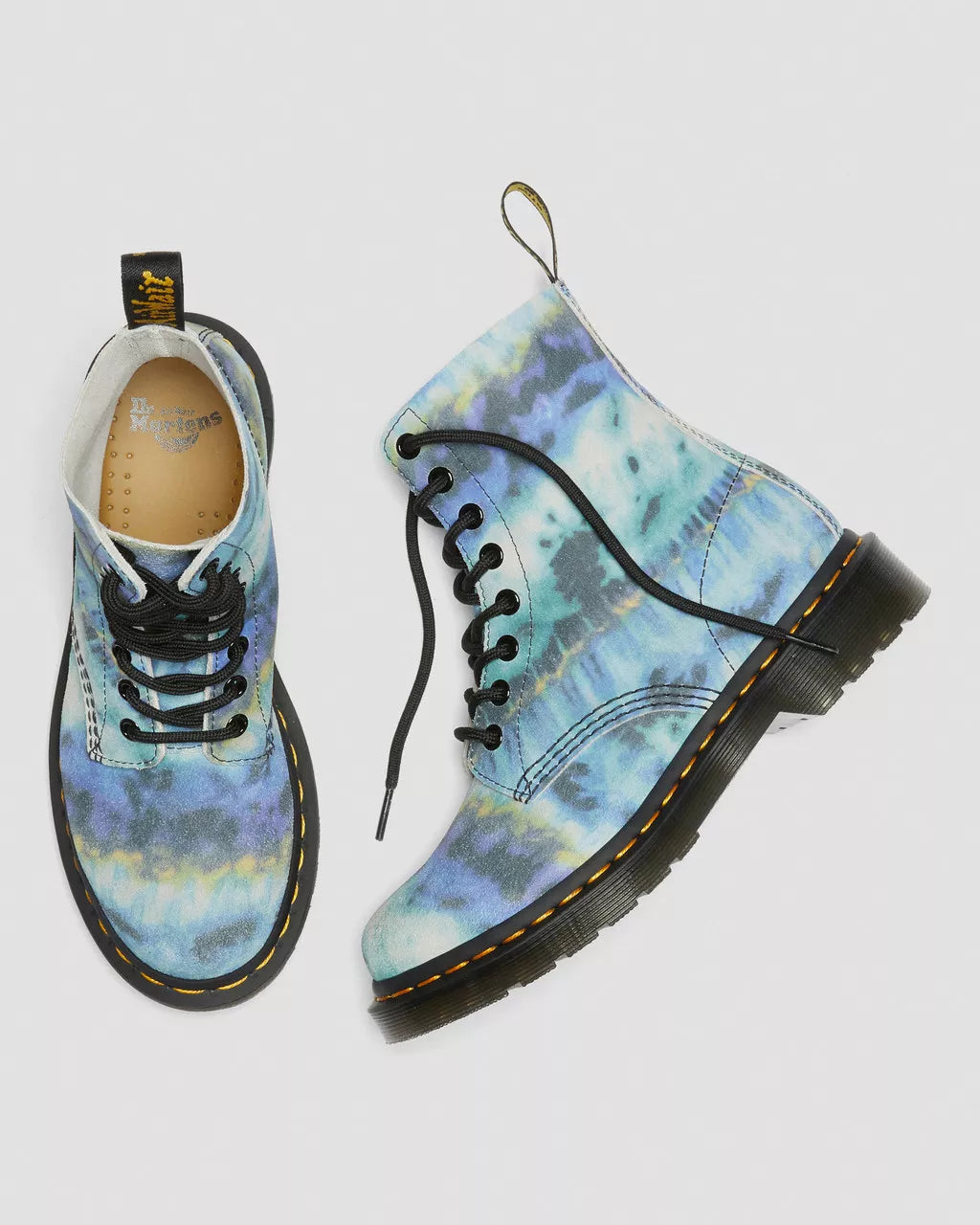 DR. MARTENS - Bottines PASCAL TIE & DYE - Bleu multi