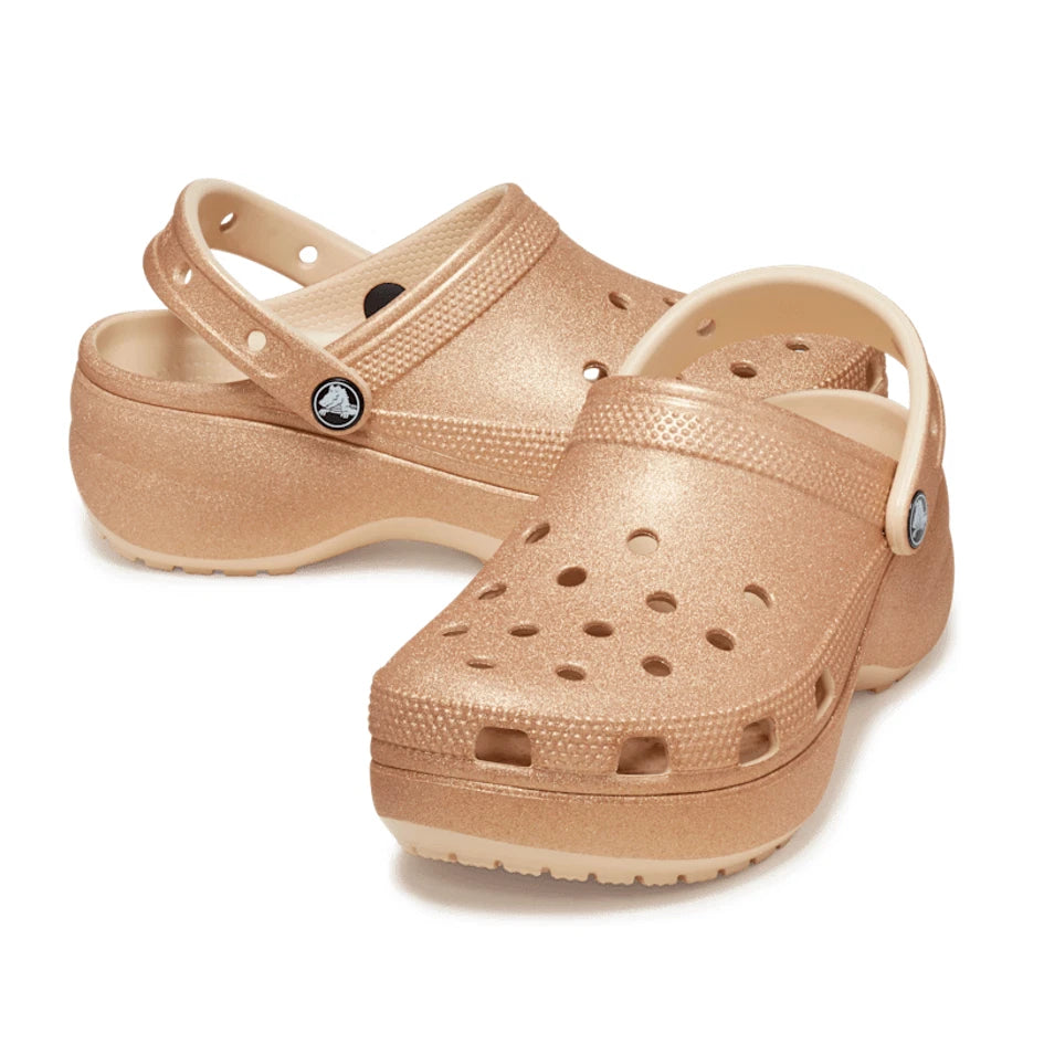 CROCS - Sabots PLATFORM CLOG - Glitter gold