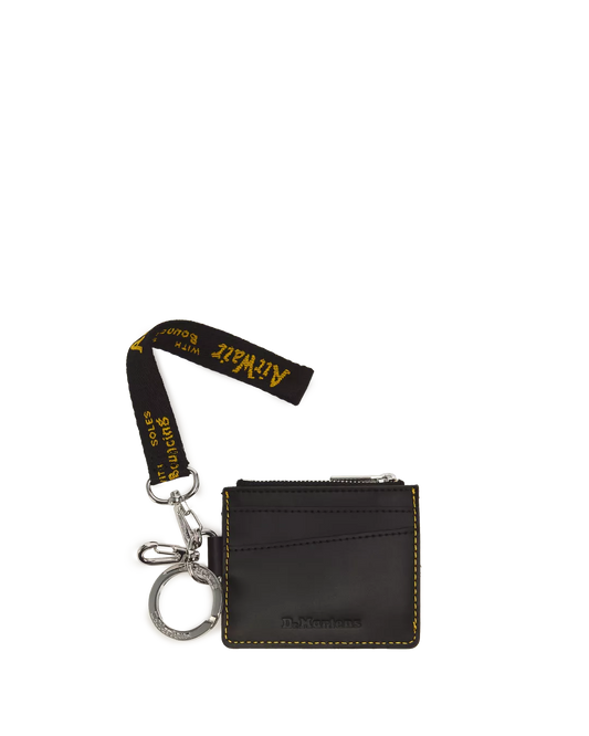 DR. MARTENS - Porte carte avec anneau - Cuir Kiev - Noir