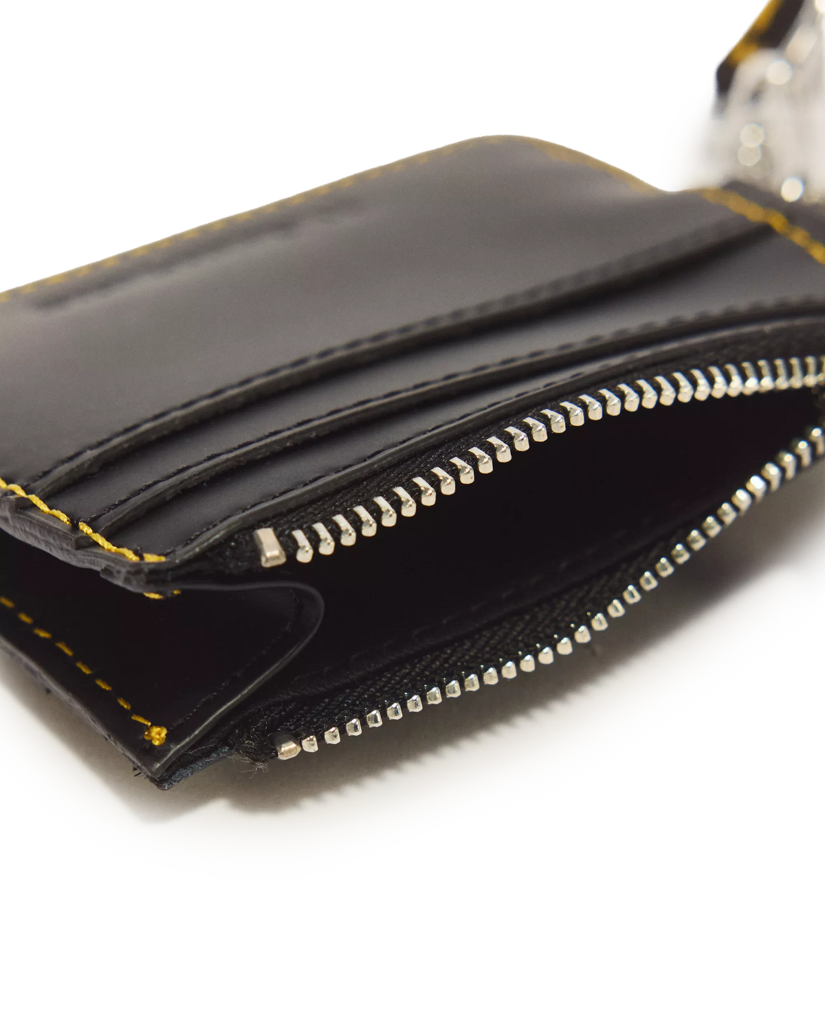 DR. MARTENS - Porte carte avec anneau - Cuir Kiev - Noir