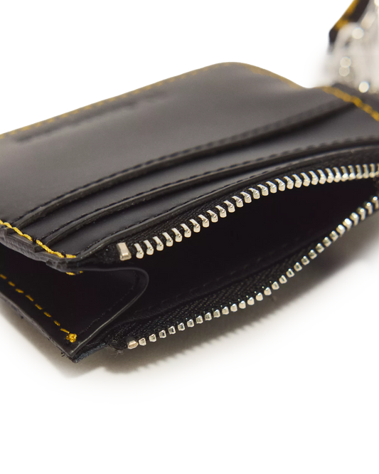 DR. MARTENS - Porte carte avec anneau - Cuir Kiev - Noir