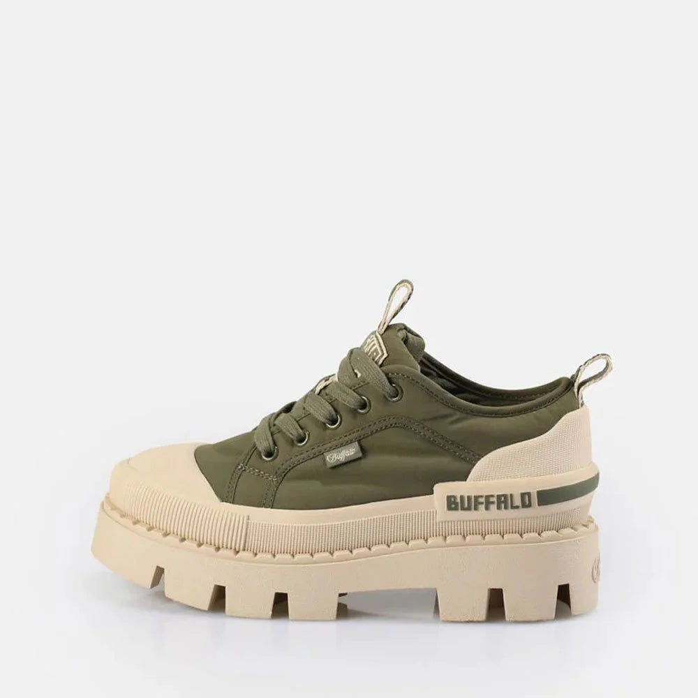 BUFFALO - Sneakers RAVEN LO - Nylon - Kaki