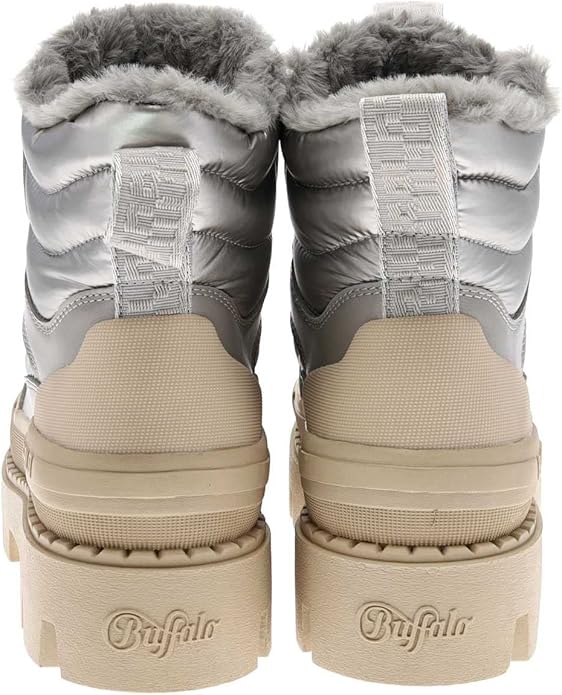 BUFFALO - Boots fourrées RAVEN SNOW LACEUP - Nylon - Gris