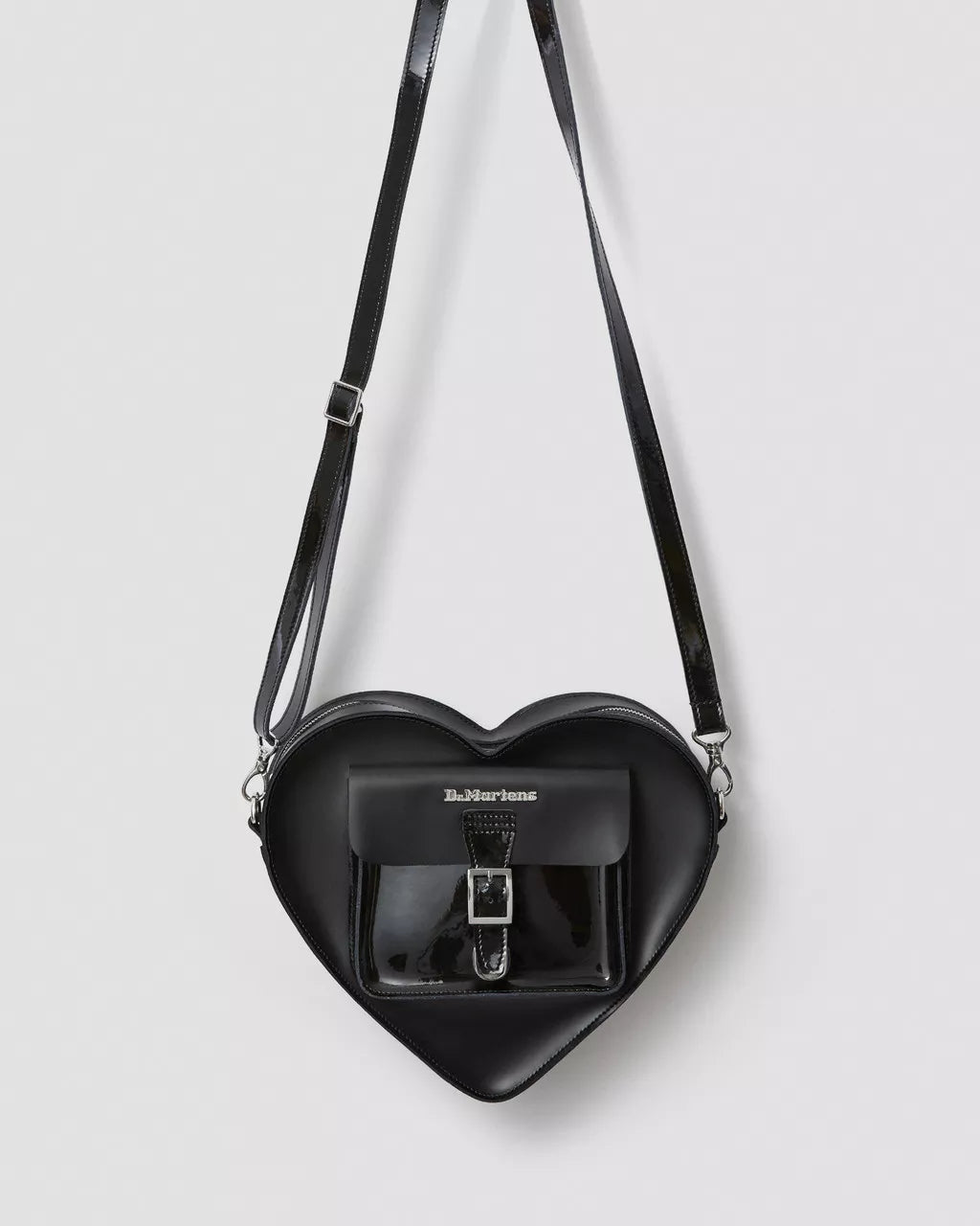 DR. MARTENS - Sac noir en forme de coeur - Cuir - Noir