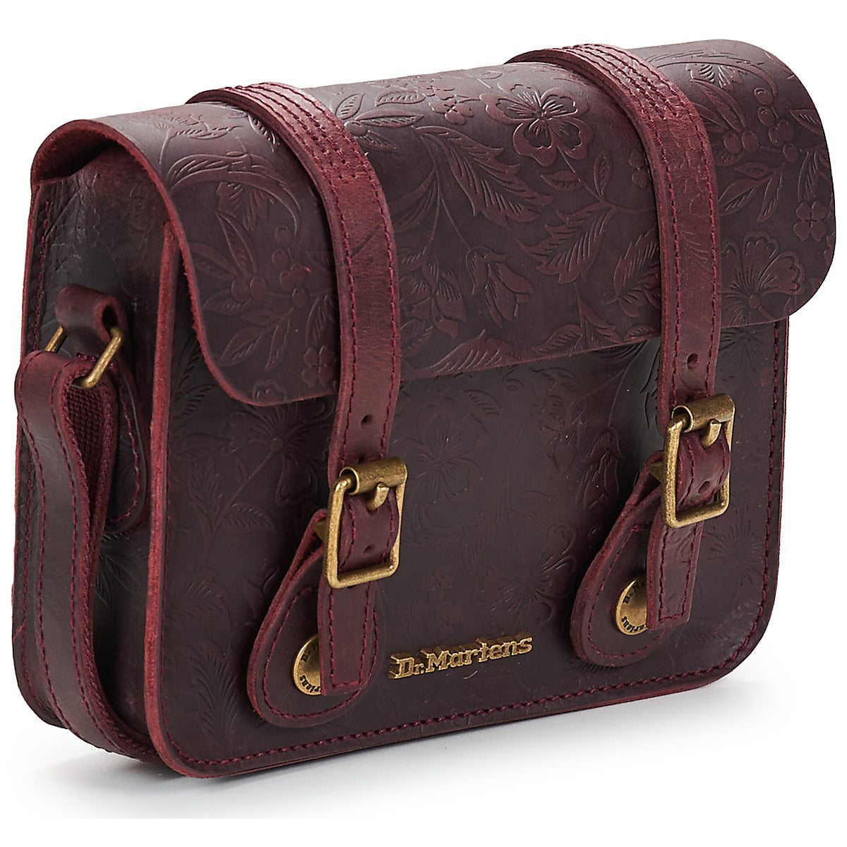 DR. MARTENS - Sac à bandouillère - Crazy Horse - Floral Cherry Red