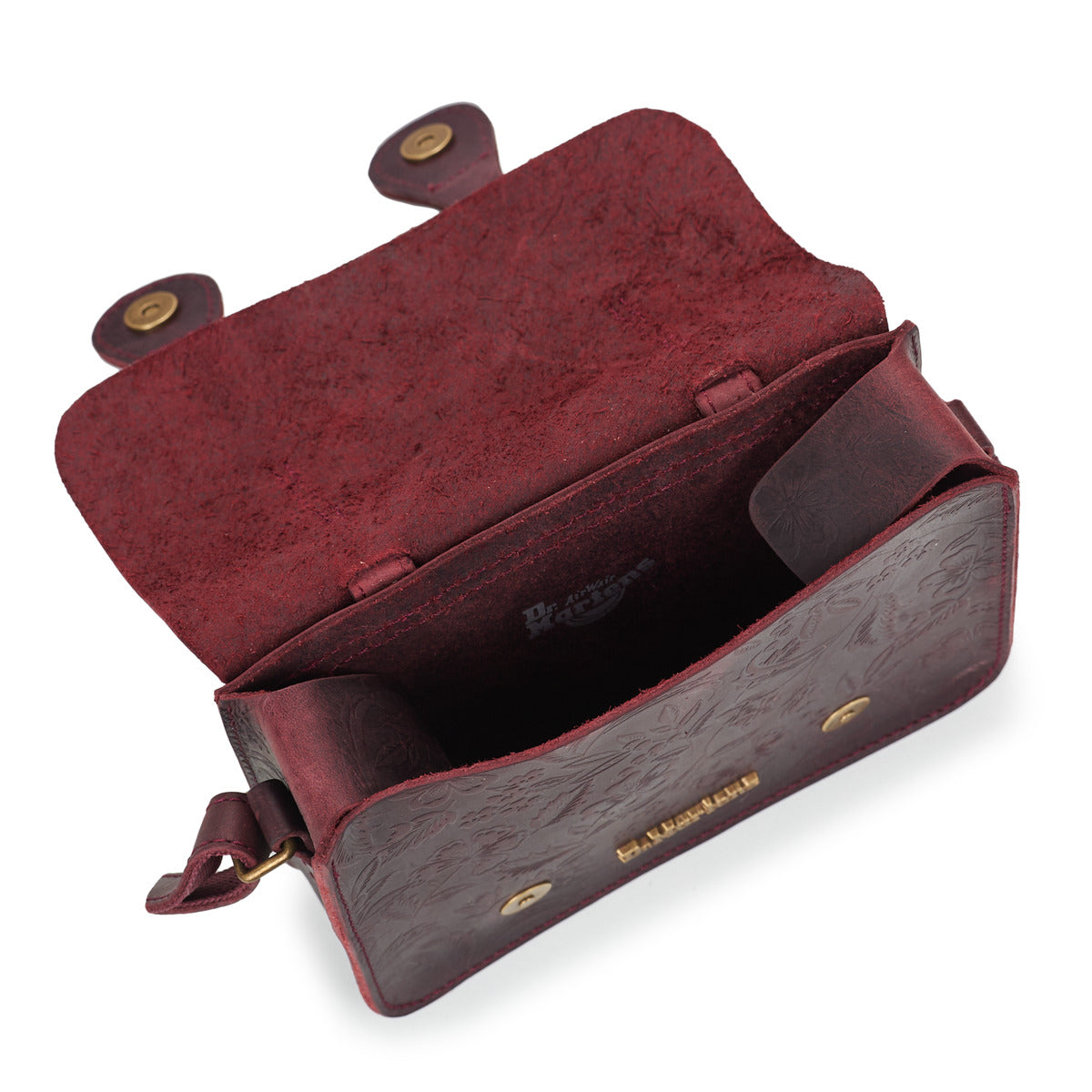 DR. MARTENS - Sac à bandouillère - Crazy Horse - Floral Cherry Red