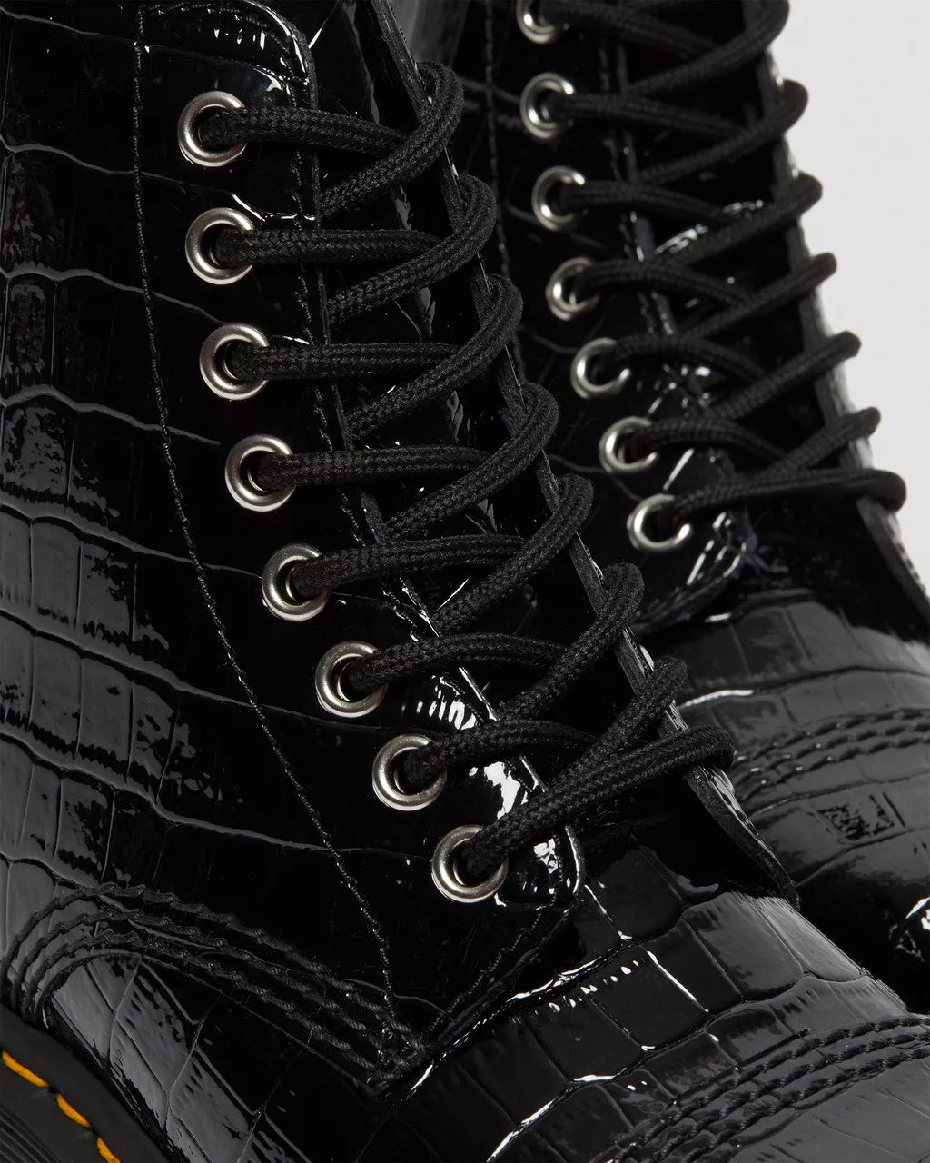 DR. MARTENS - Boots SINCLAIR - Croco verni - Noir