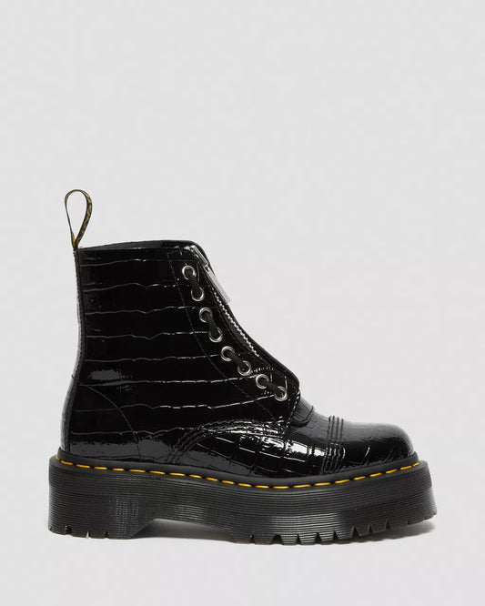 DR. MARTENS - Boots SINCLAIR - Croco verni - Noir