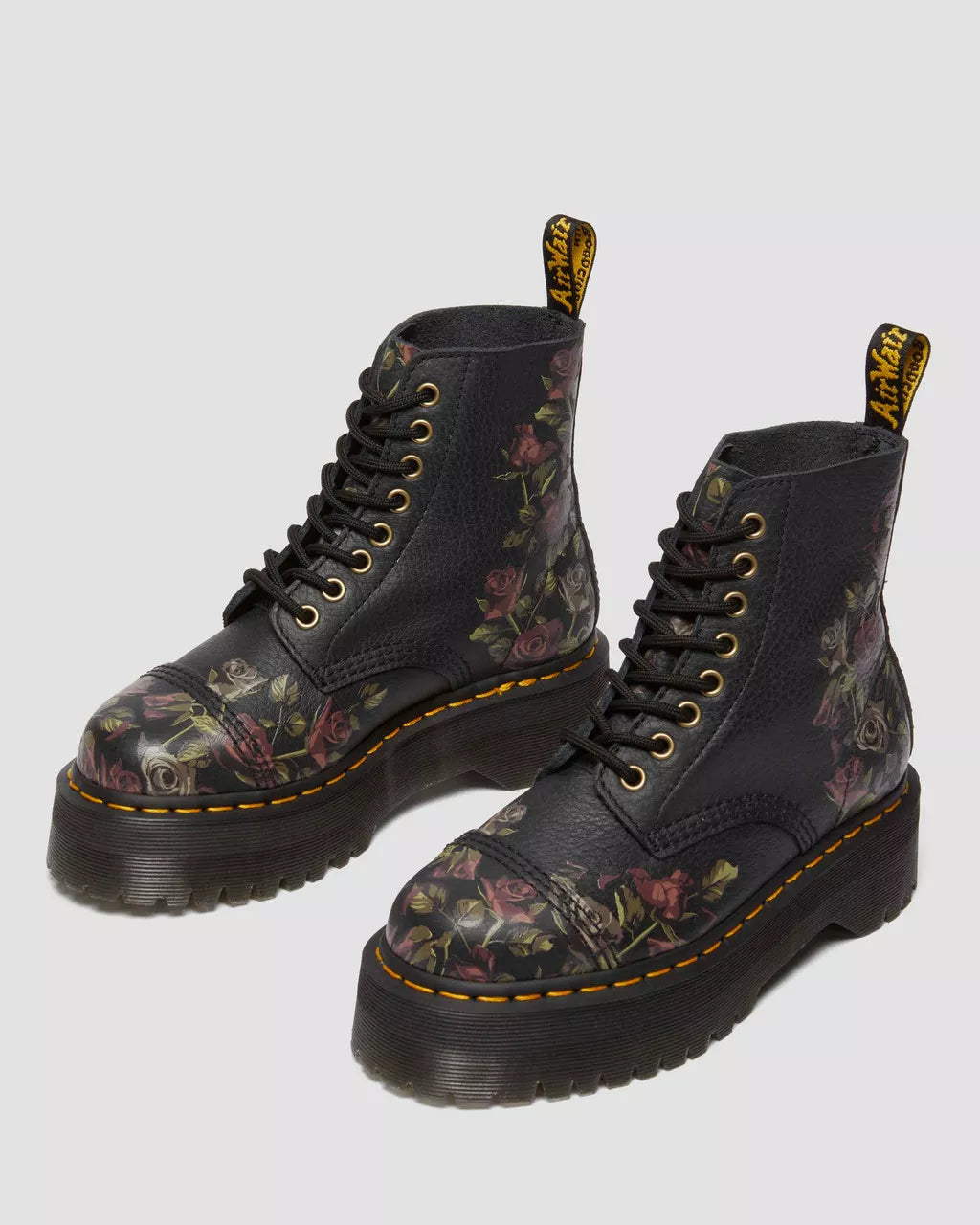 DR. MARTENS - Boots SINCLAIR DECAYED ROSES - Noir