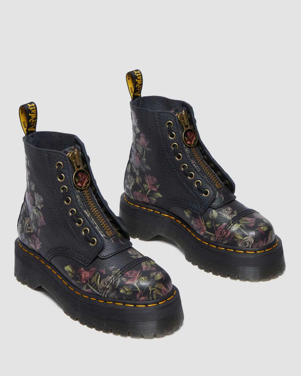 DR. MARTENS - Boots SINCLAIR DECAYED ROSES - Noir