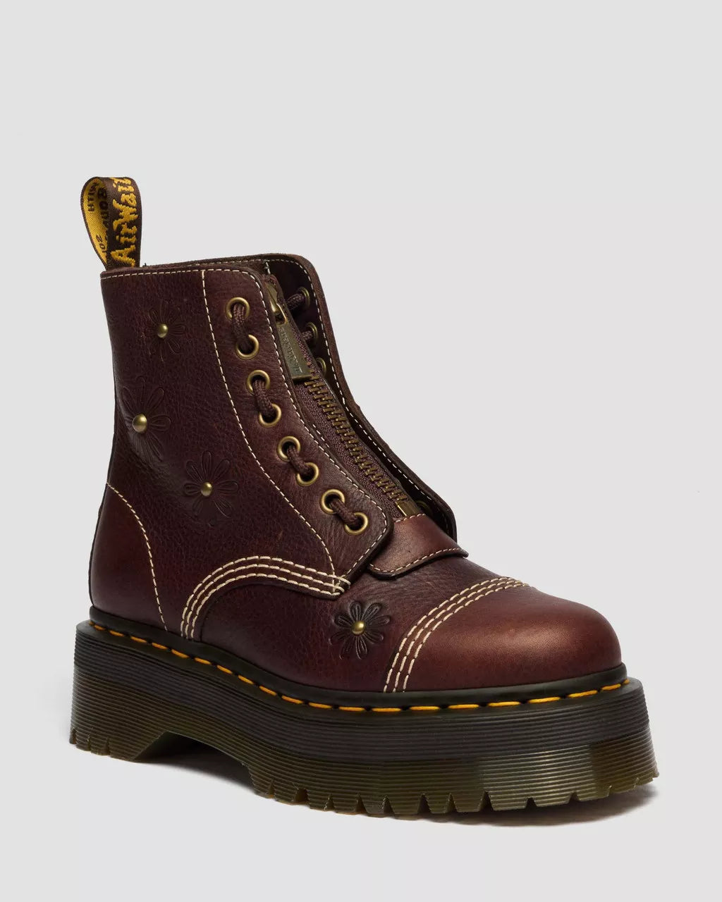 DR. MARTENS - Boots SINCLAIR GRIZZLY FLOWERS - Marron foncé