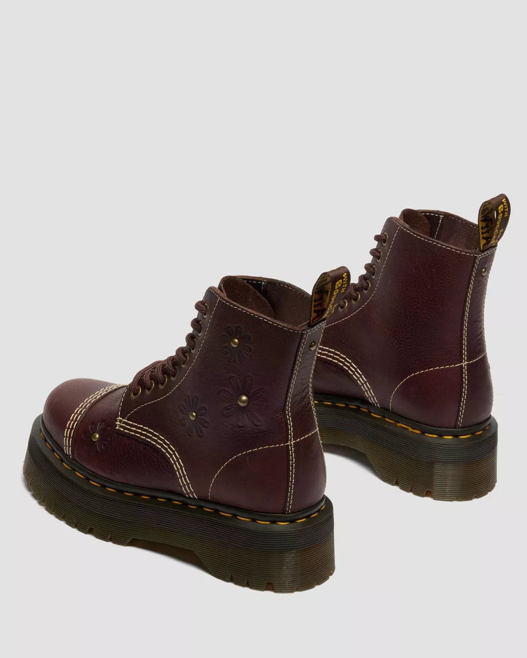 DR. MARTENS - Boots SINCLAIR GRIZZLY FLOWERS - Marron foncé