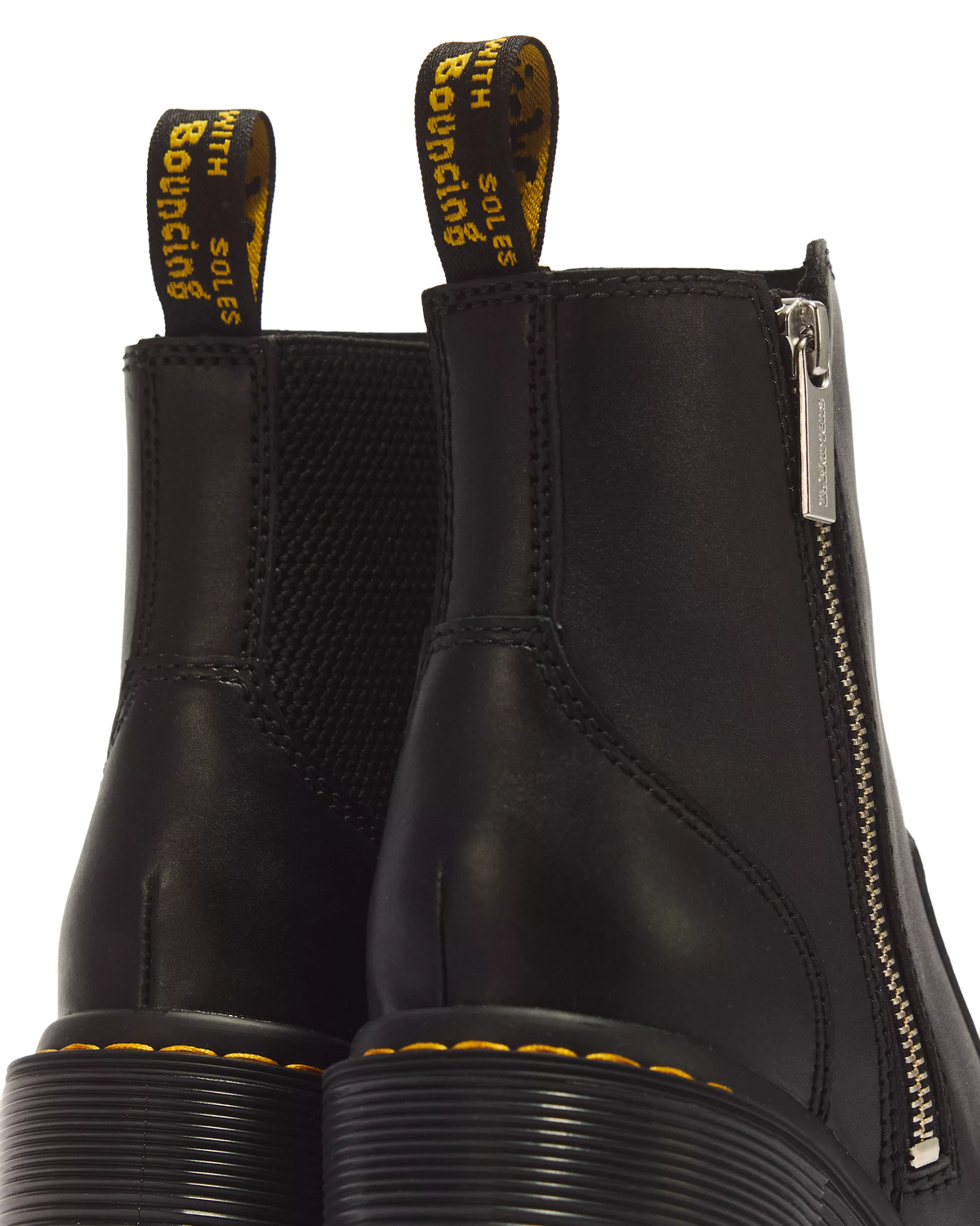 DR. MARTENS - Boots à Talon SPENCE  ZIP - Cuir Sendal - Noir