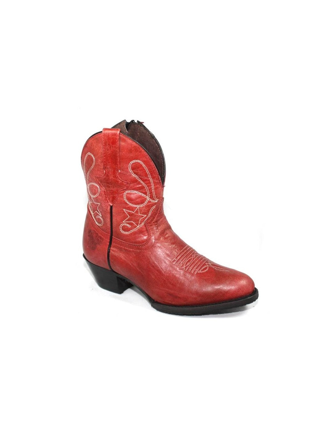 GO'WEST - Santiags courtes STELLA - Noir/rouge