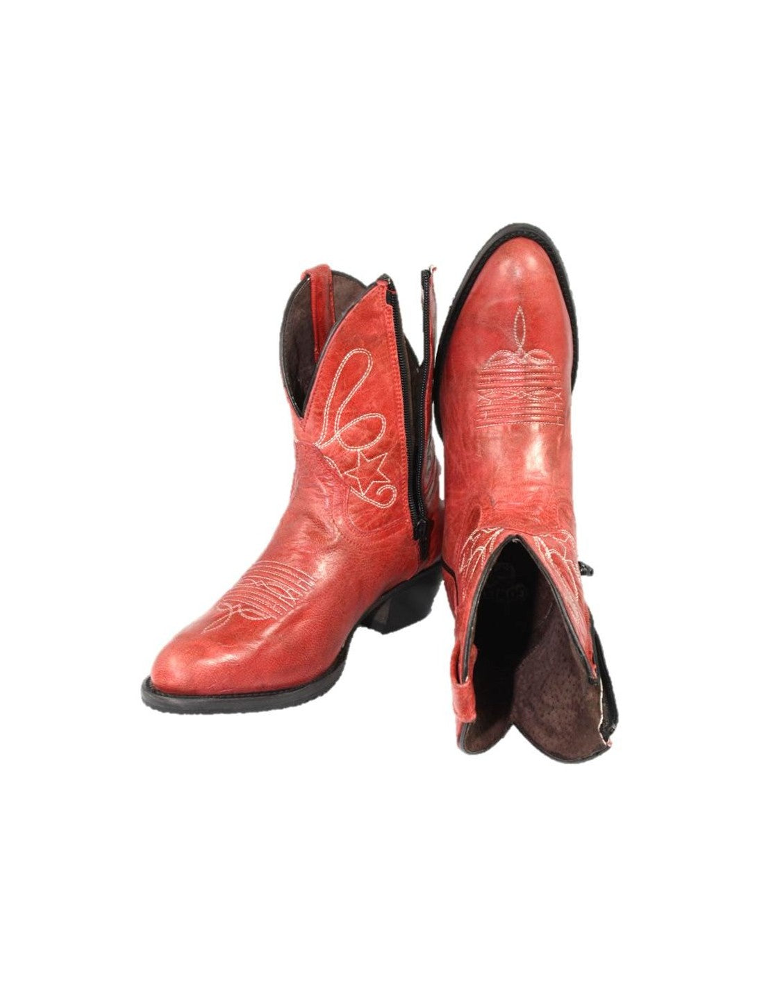 GO'WEST - Santiags courtes STELLA - Noir/rouge
